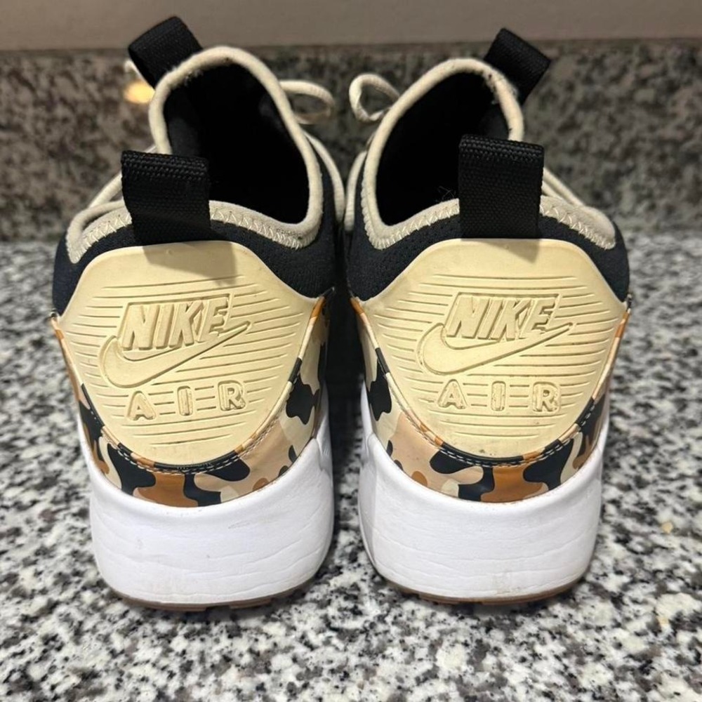 Nike Air Max 90 EZ Camo Black Beige Brown AO1745-005 Men's Size 12.5 Slip On - Picture 4 of 5